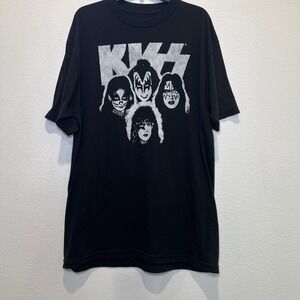 Kiss Men's Tee Size XLT Color Black T-shirt